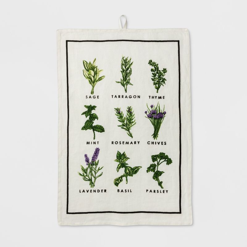 Herb Print Kitchen Towel - Smith & Hawken™