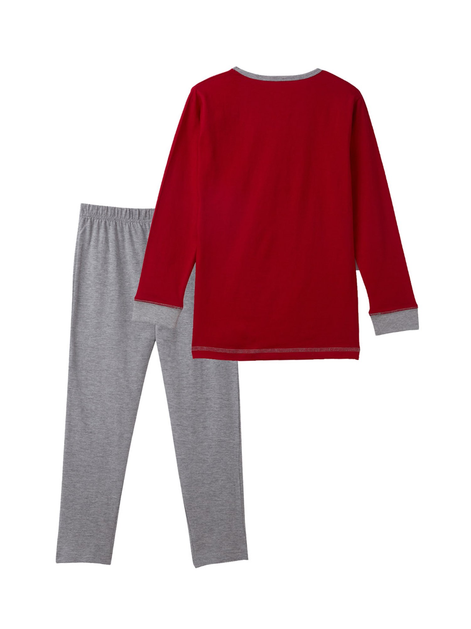 Cub McPaws Boys Red & Grey Printed T-Shirt with Pajamas