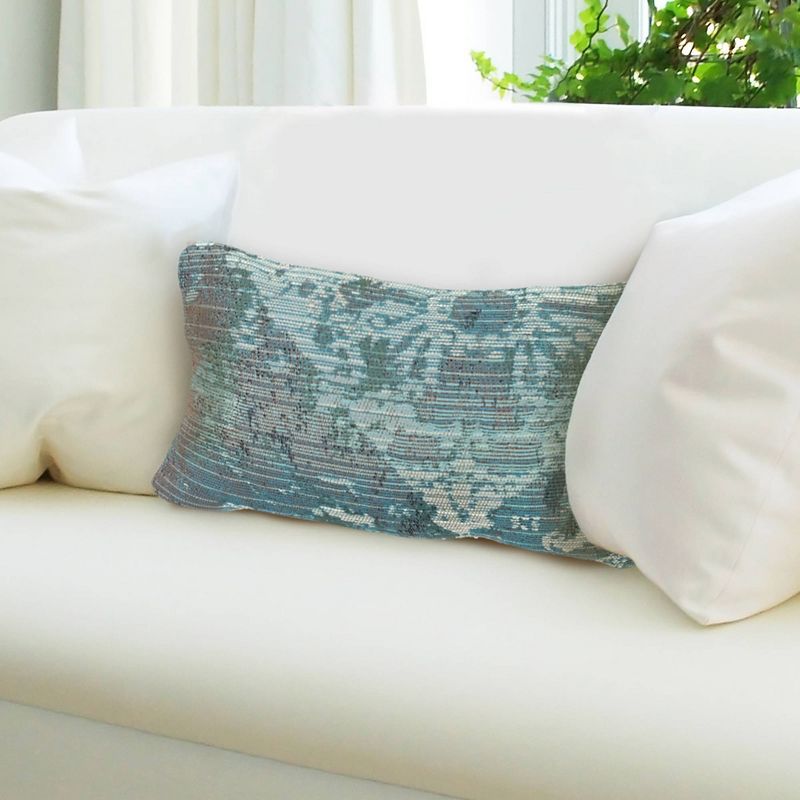 18"x18" Marina Kermin Indoor/Outdoor Square Pillow Blue - Liora Manne