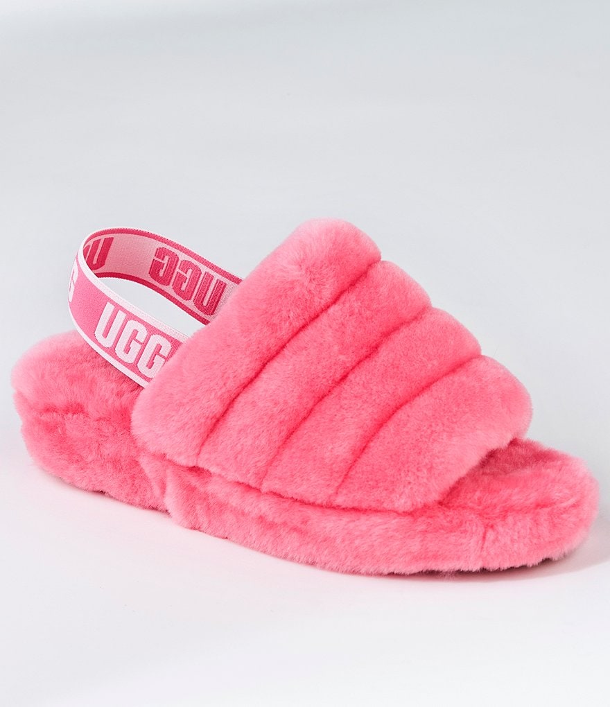 UGG&reg; Logo Fluff Yeah Fur Slides