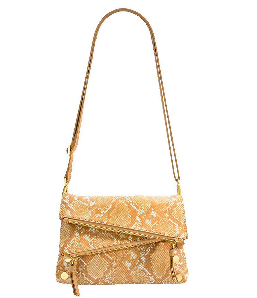 Hammitt Dillon Snake Print Leather 6-Way Flap Small Crossbody Bag
