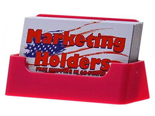 Marketing Holders Premium Counter Acrylic Business Card Holder Display USA (20, Bright Pink)