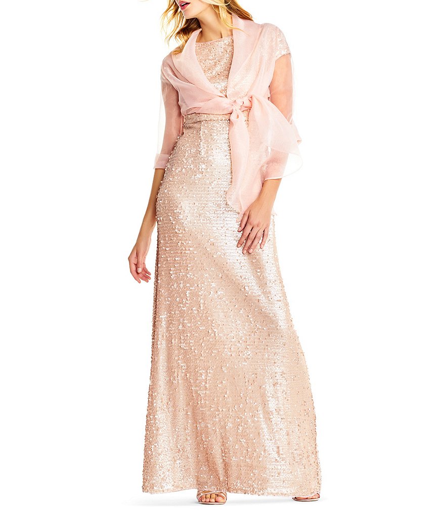 Cejon Metallic Crocheted Fringe Metallic Evening Wrap