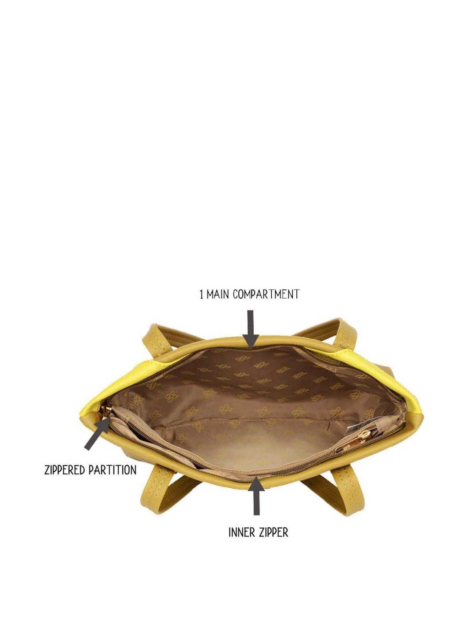 Baggit Olive Solid Medium Tote Handbag