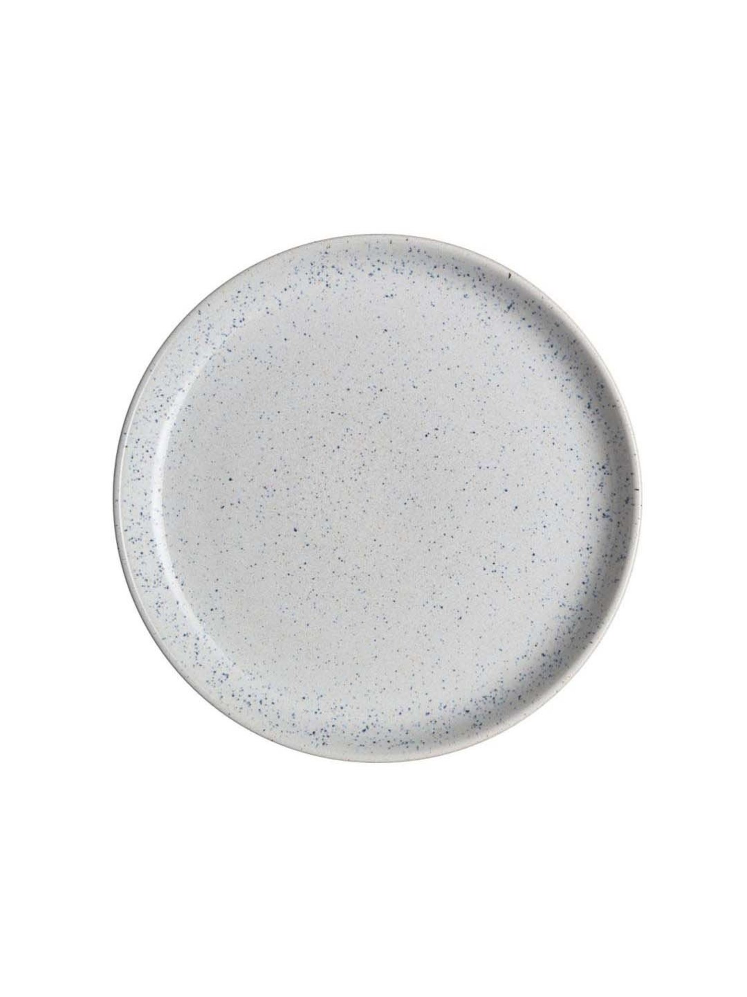 DENBY Studio Blue White Stoneware Chalk Medium Coupe Plate (21 cm) - Set of 1