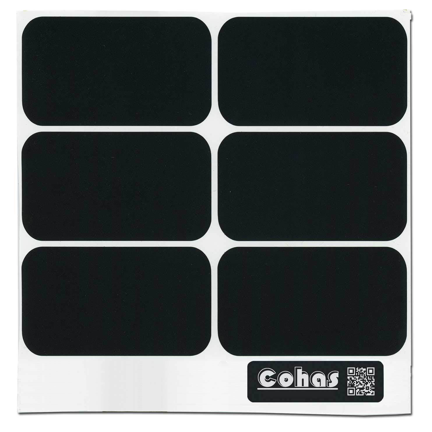 Cohas Chalkboard Labels in Large Rectangle Shape includes No Marker and 42 Labels, Refill Kit, No Marker
