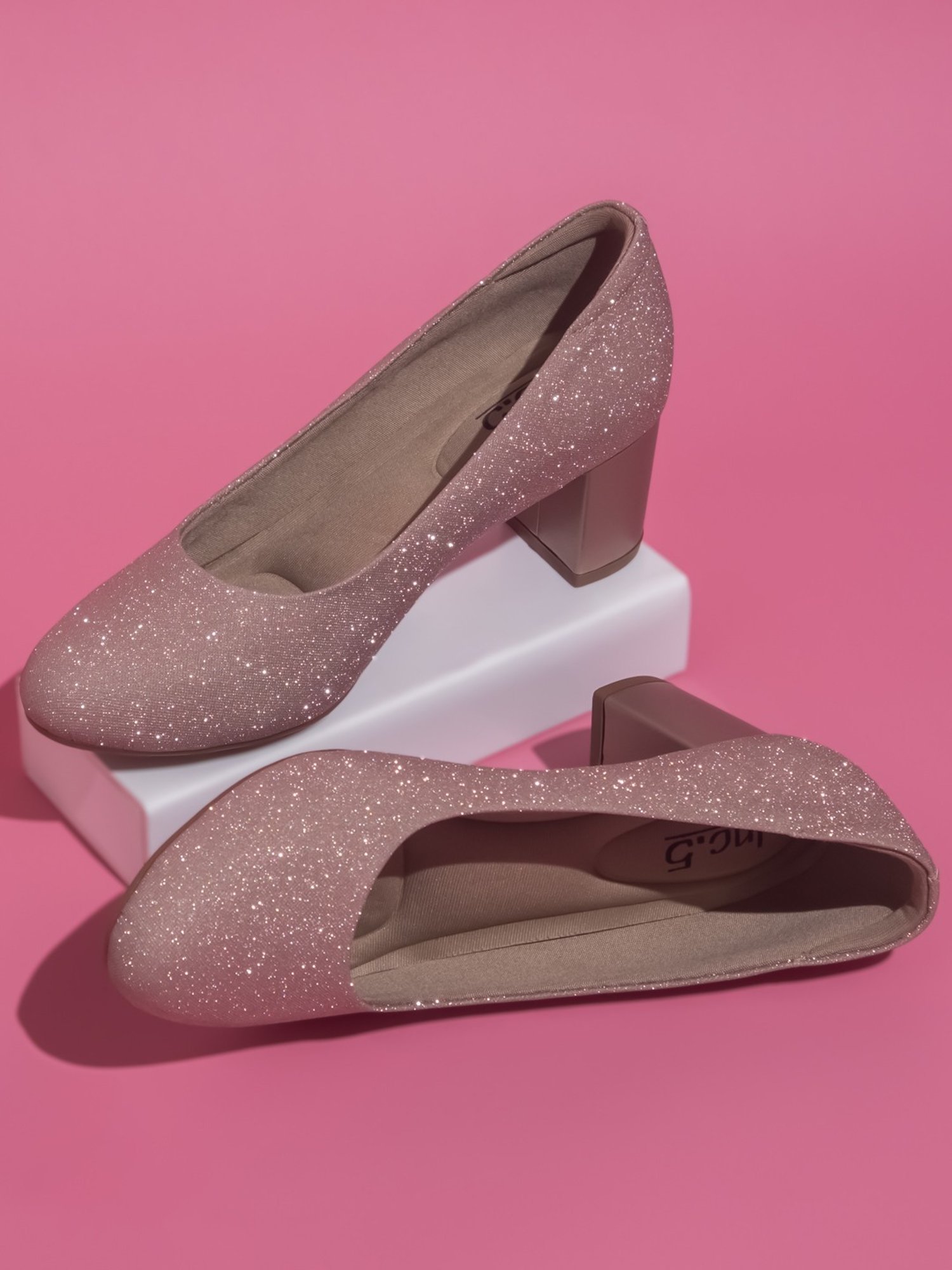 Inc.5 Women's Rose Gold Casual Pumps