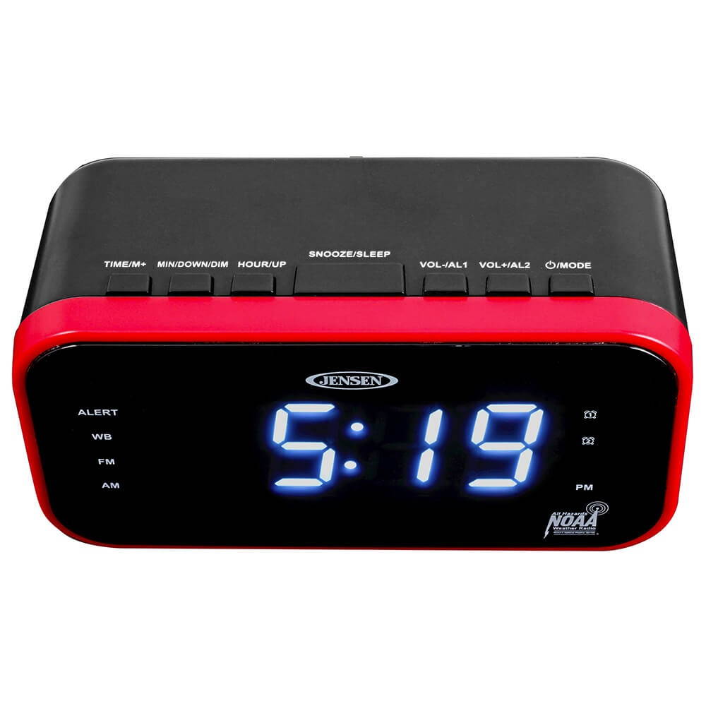 Jensen JEP-150 Am/Fm Weather Band Clock Radio With Weather Alert