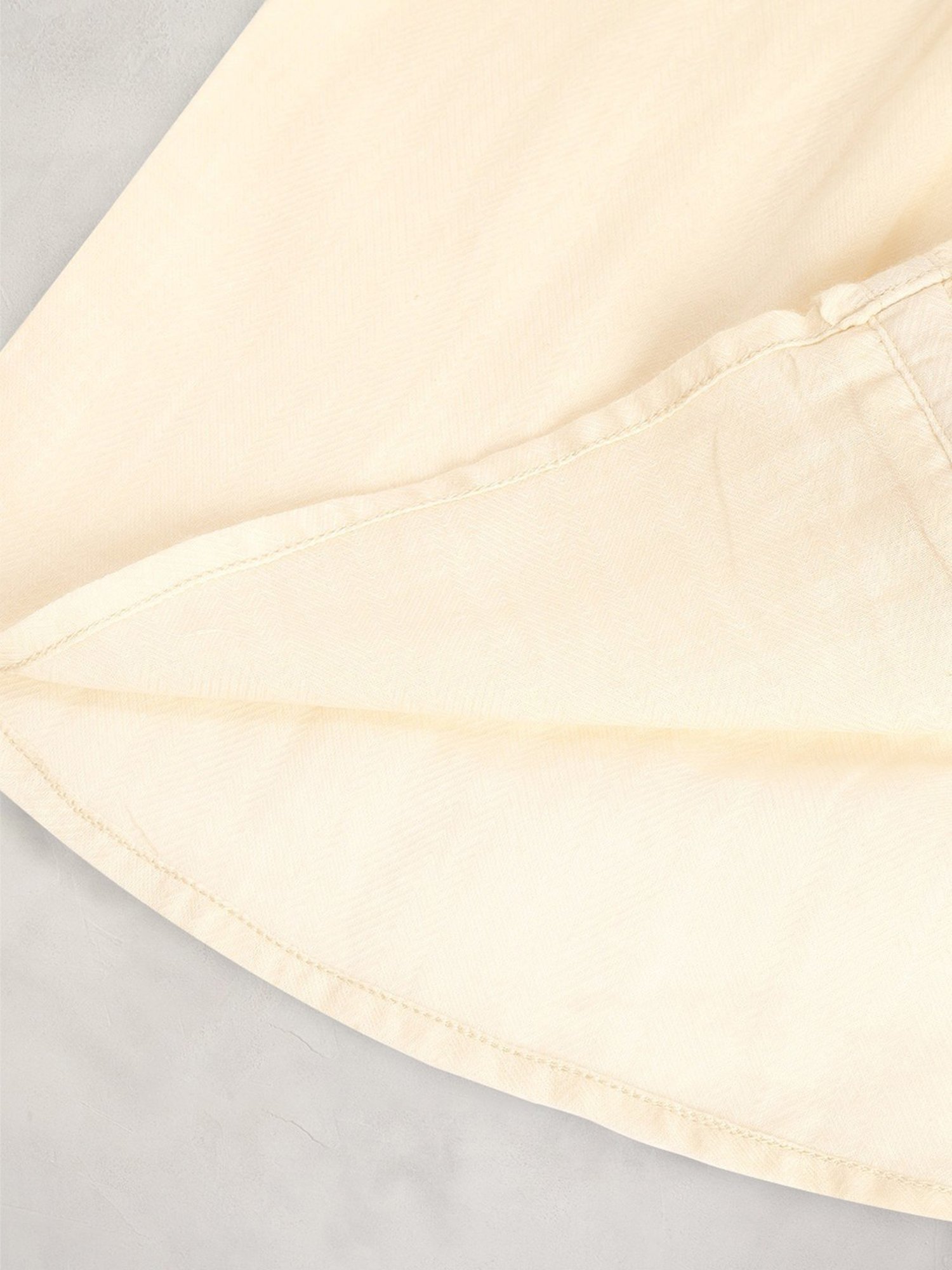 Cherry Crumble By Nitt Hyman Kids Beige Cotton Embroidered Top