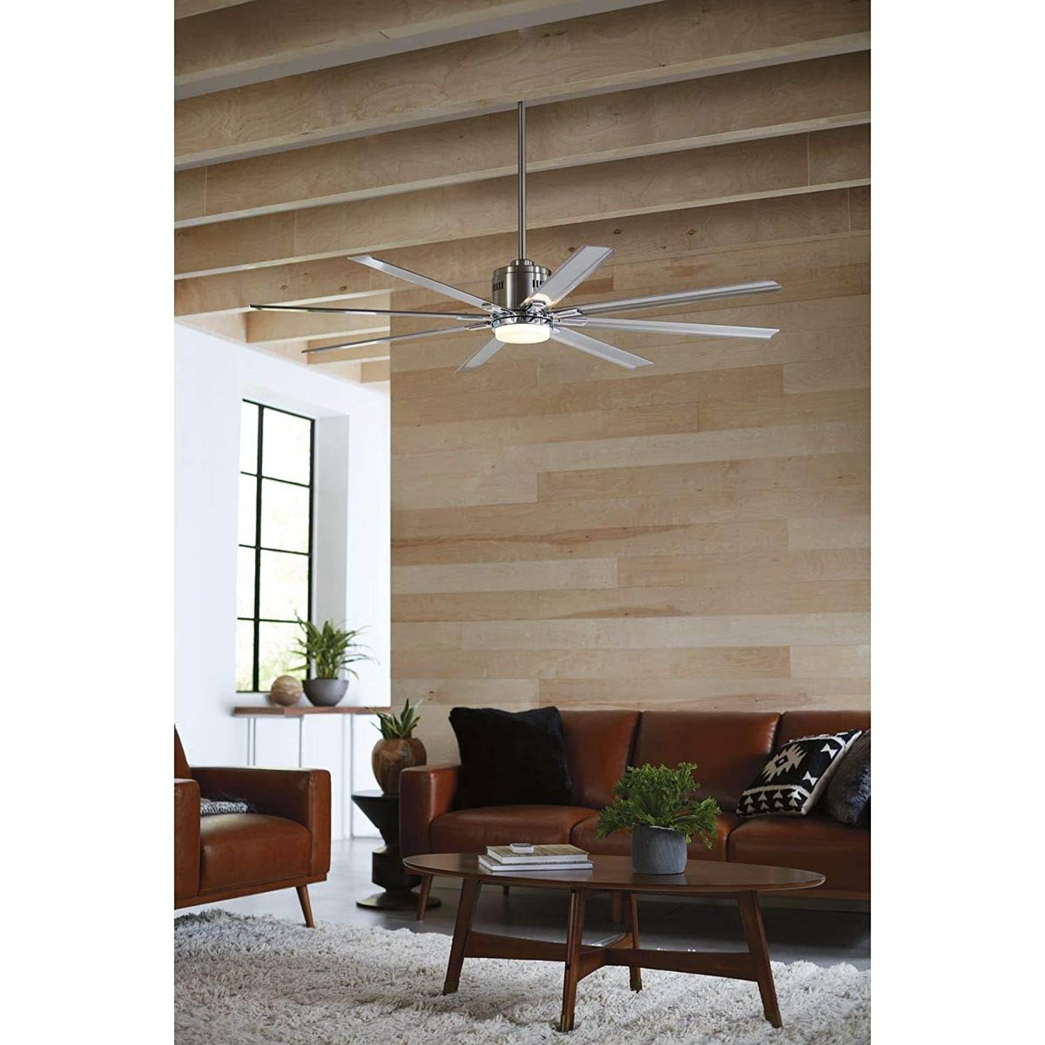 Vast Collection 72-Inch 8-Blade Gray Modern Ceiling Fan