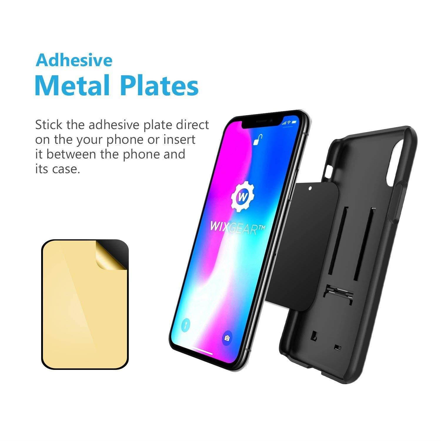 Magnetic Phone Car Mount, WizGear Universal Stick On Dashboard Magnetic Car Mount Holder, for Cell Phones and Mini Tablets with Fast Swift-snap Technology, (Newer Model)