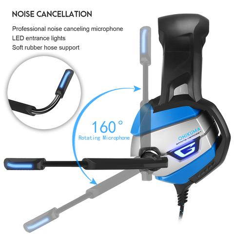 ONIKUMA K5 Black Gaming Headset for PS4, Xbox One  & PC with Crystal Clear Sound, 3.5mm Stereo, Omnidirectional mic. Memory foam ear padding for maximum comfort. Wired Gaming Headset.