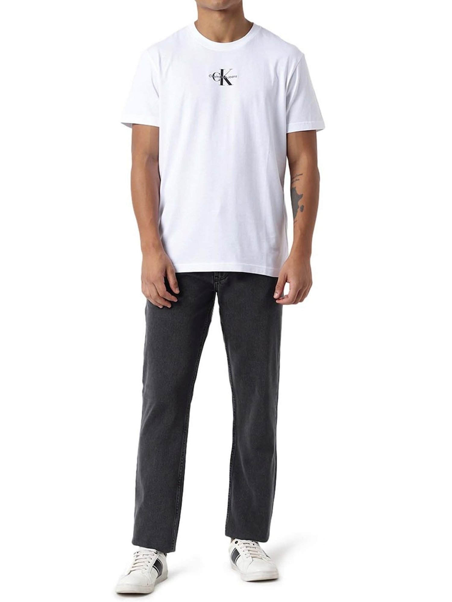 Calvin Klein Jeans Bright White Logo Regular Fit T-Shirt