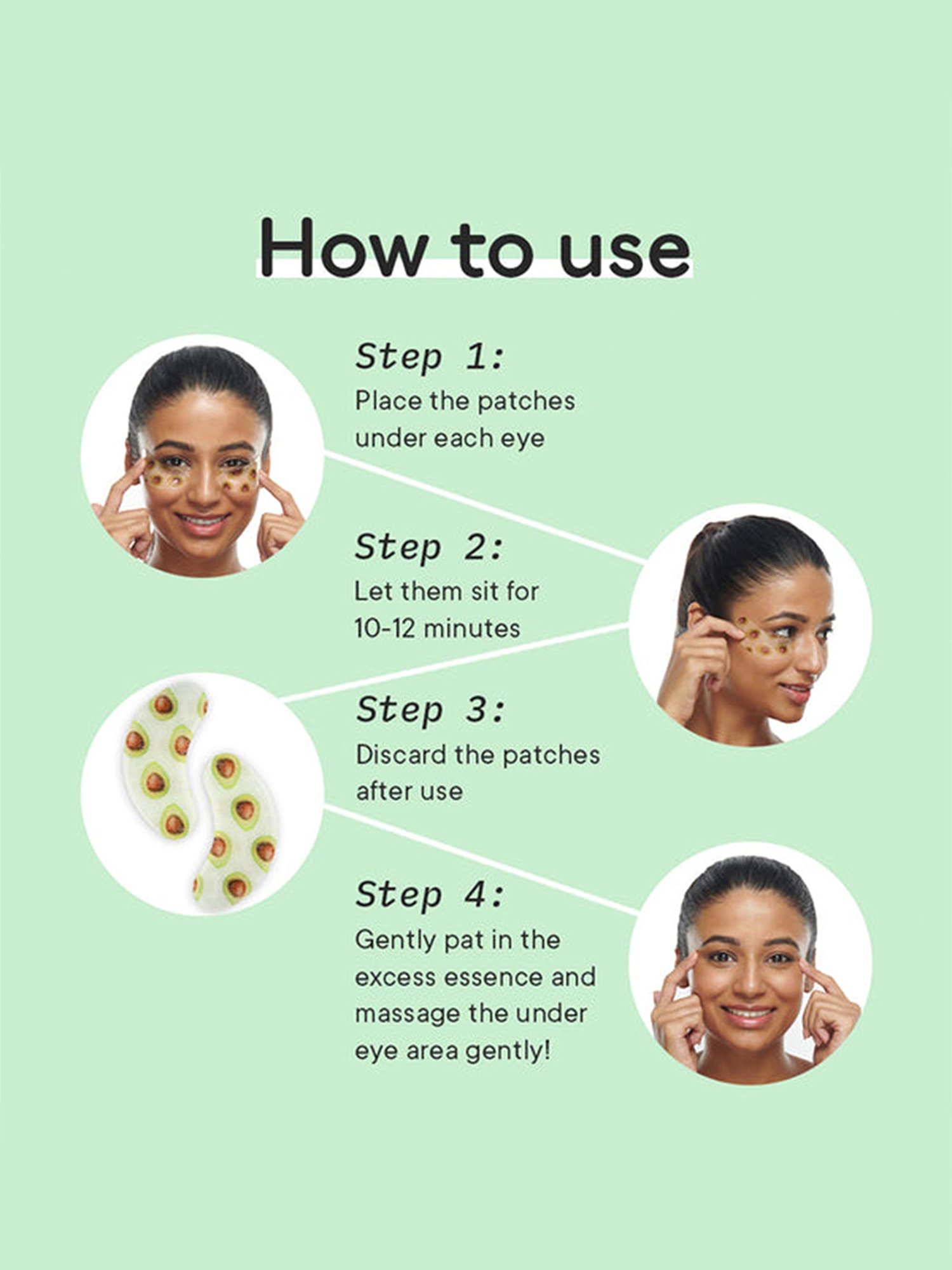 Quench Botanics Bravocado Brightening Under Eye Hydrogel Mask - Pack of 5