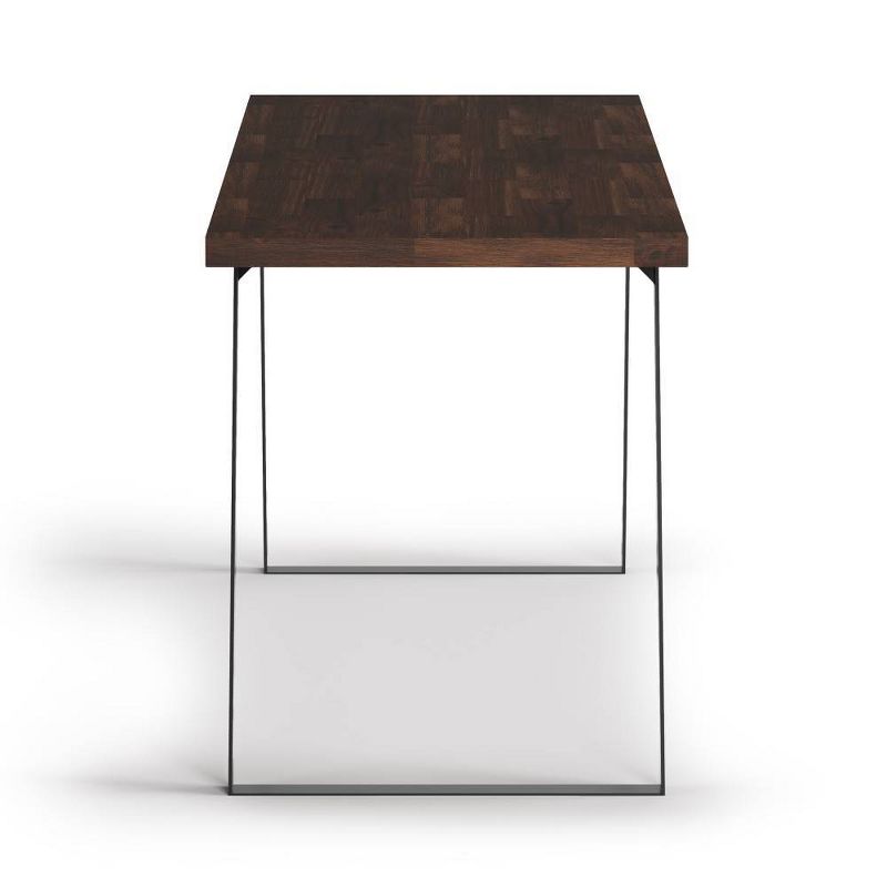 Mitchell Flat Top Desk Distressed Charcoal Brown - WyndenHall