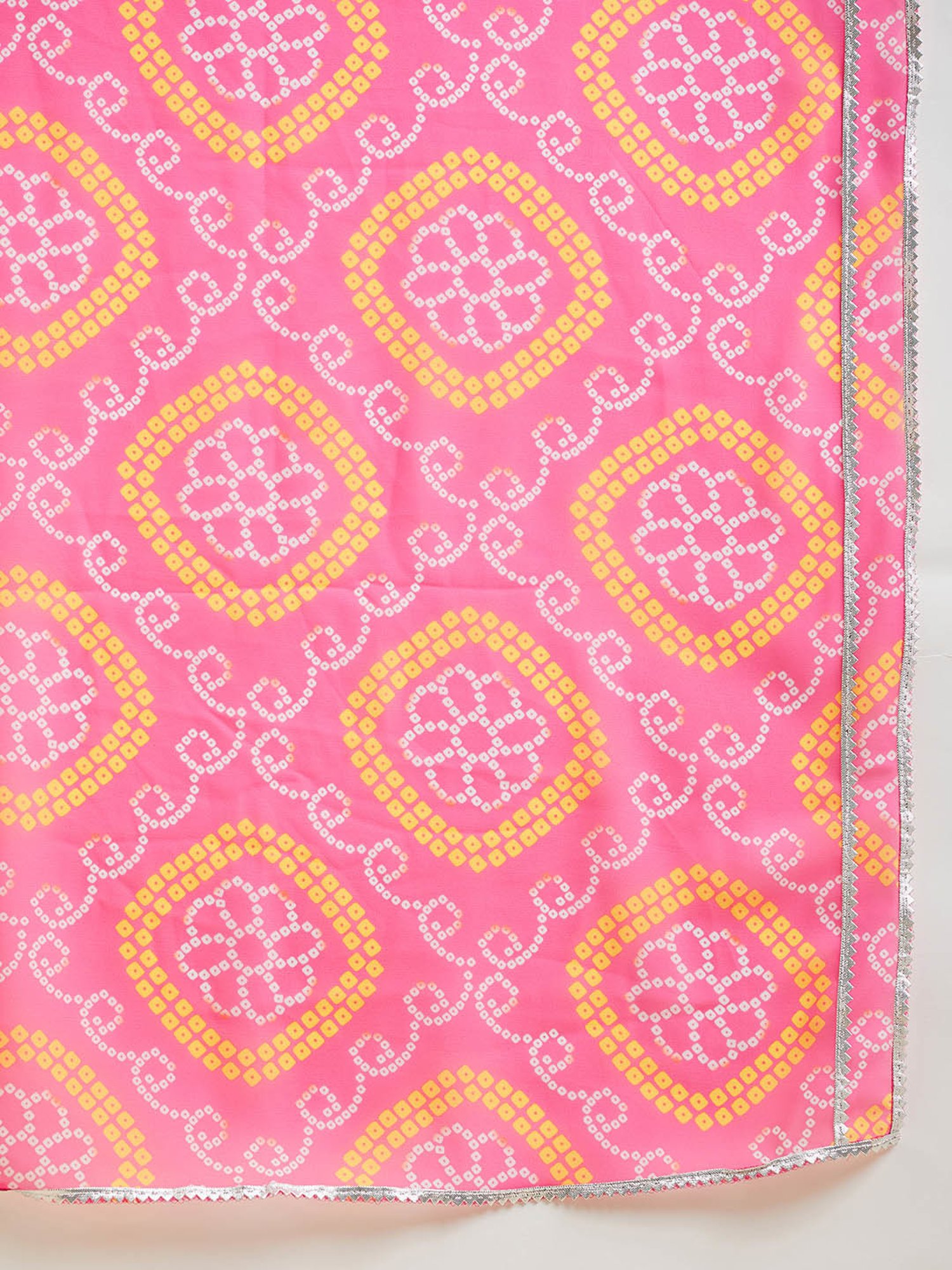 PANIT Pink Printed Ethnic Dress With Dupatta