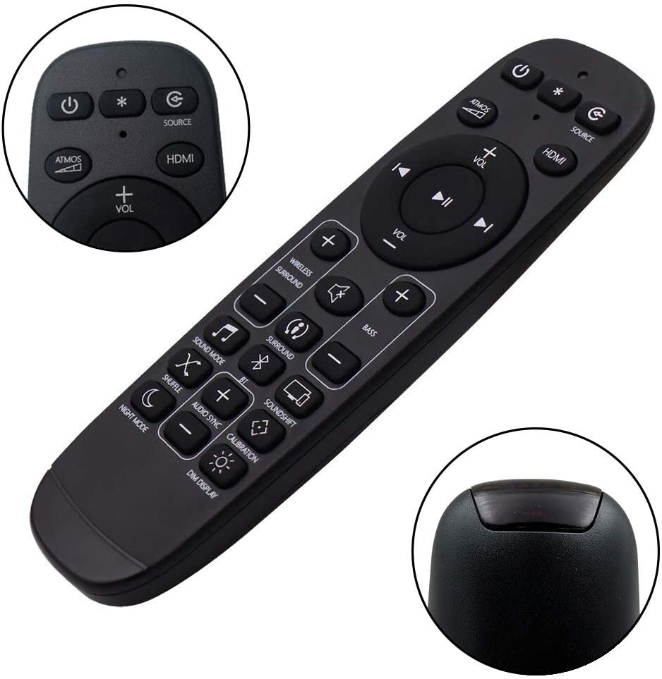 Remote Control with Battery for JBL Bar 2.0 - All-in-One Soundbar,JBL BAR 2.1 Sound Bar, JBL BAR 3.1 Sound Bar, JBL BAR 5.1 Sound Bar, JBL BAR 9.1 Sound Bar
