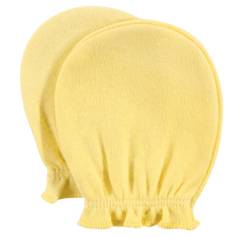 Hudson Baby Infant Cotton Scratch Mittens 10pk, Bee, One Size