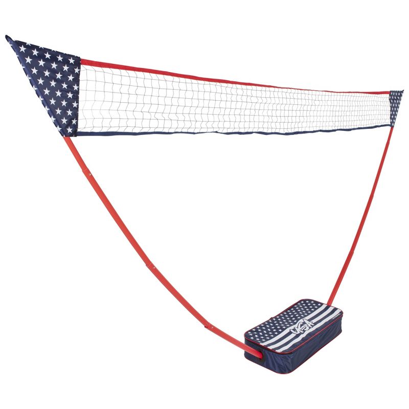 Zume Games Patriotic Portable Badminton Lawn Sports Set