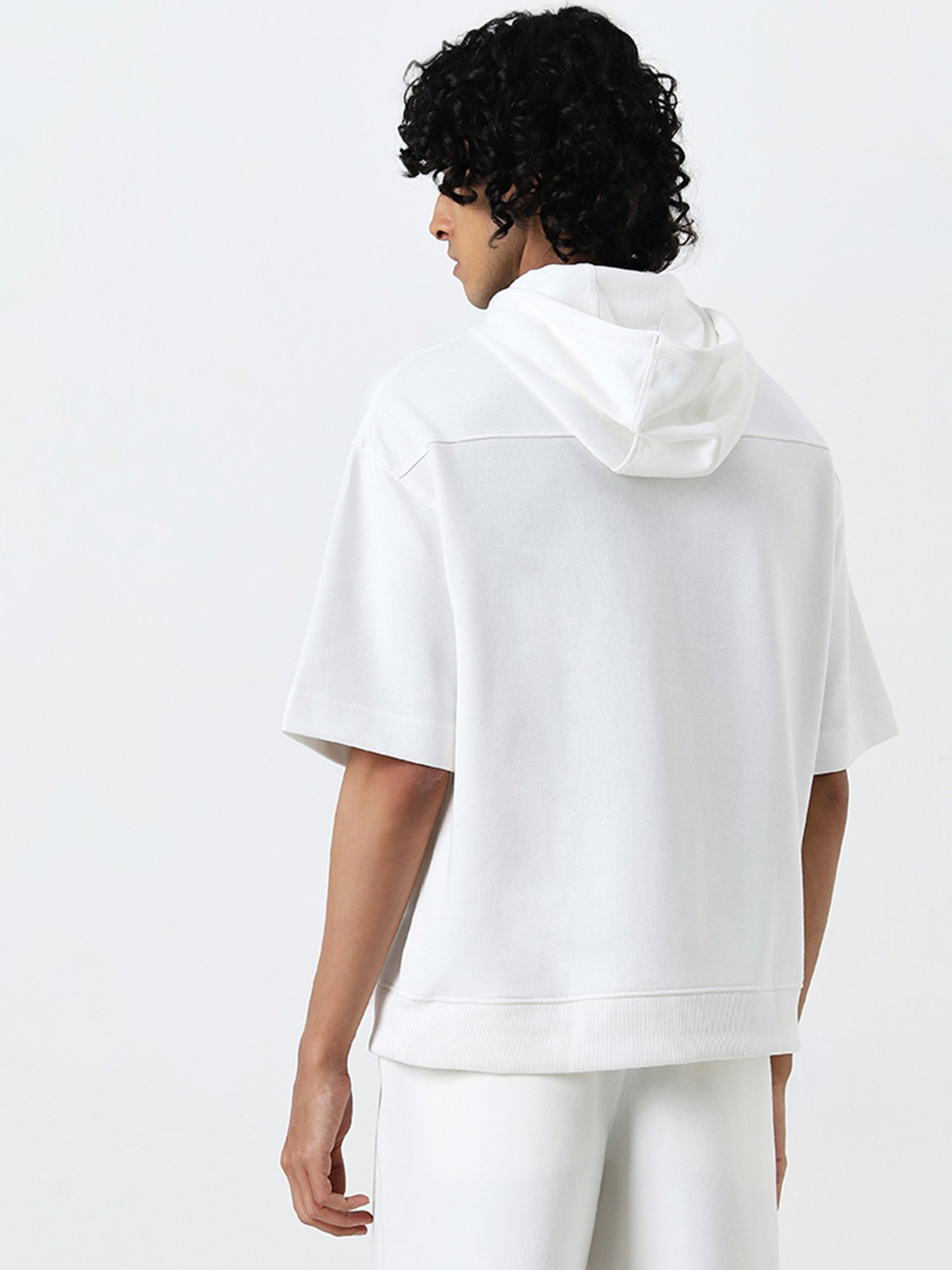 Studiofit by Westside White Text-Printed Relaxed-Fit Sweatshirt