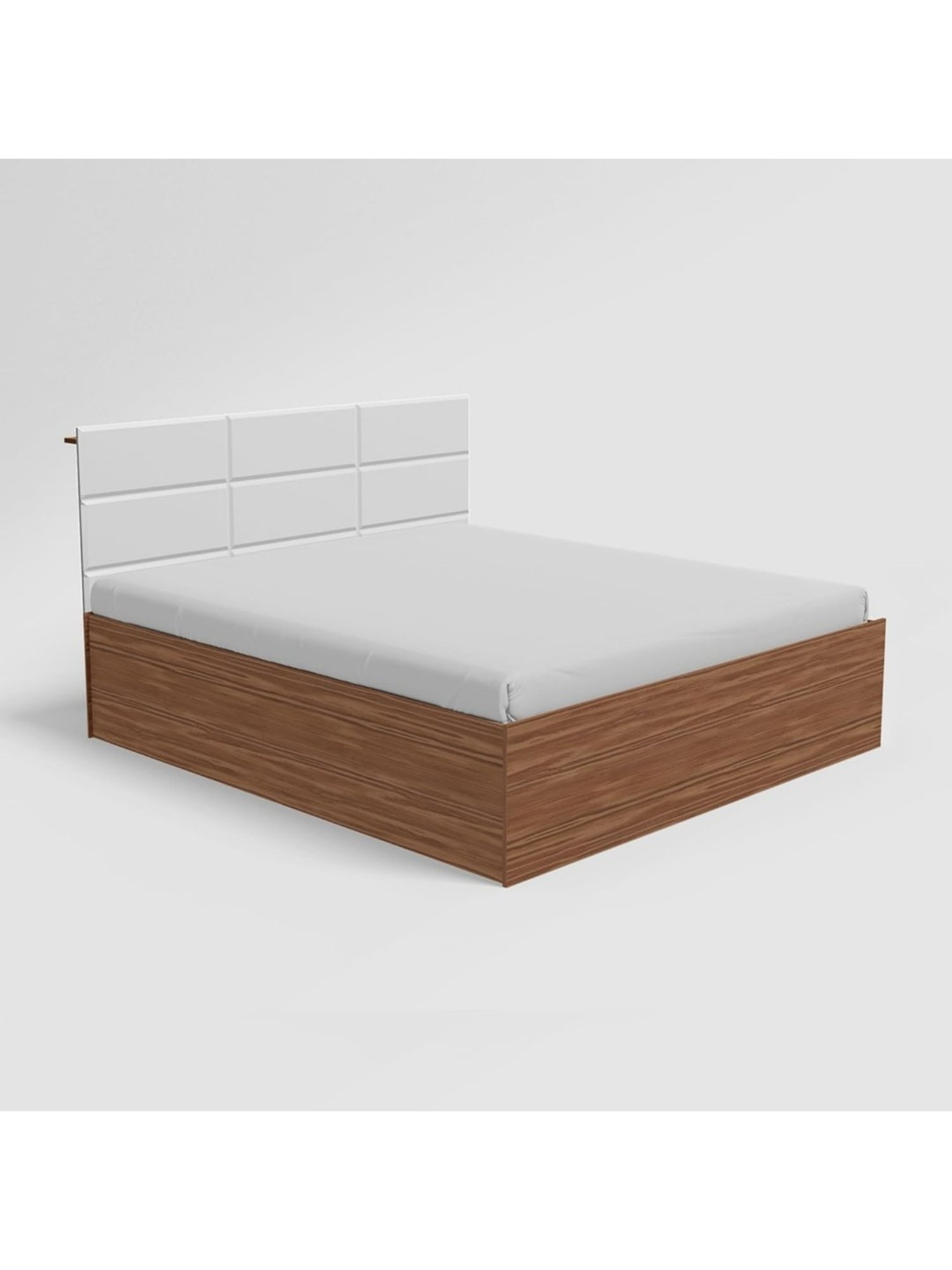 Godrej Interio Chocolate Wee White Engineered Wood Queen Bed with Box Storage