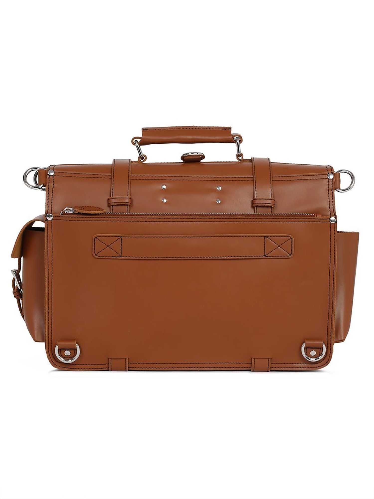 Louis Stitch Tan Leather Medium Multifunctional Executive Briefcase