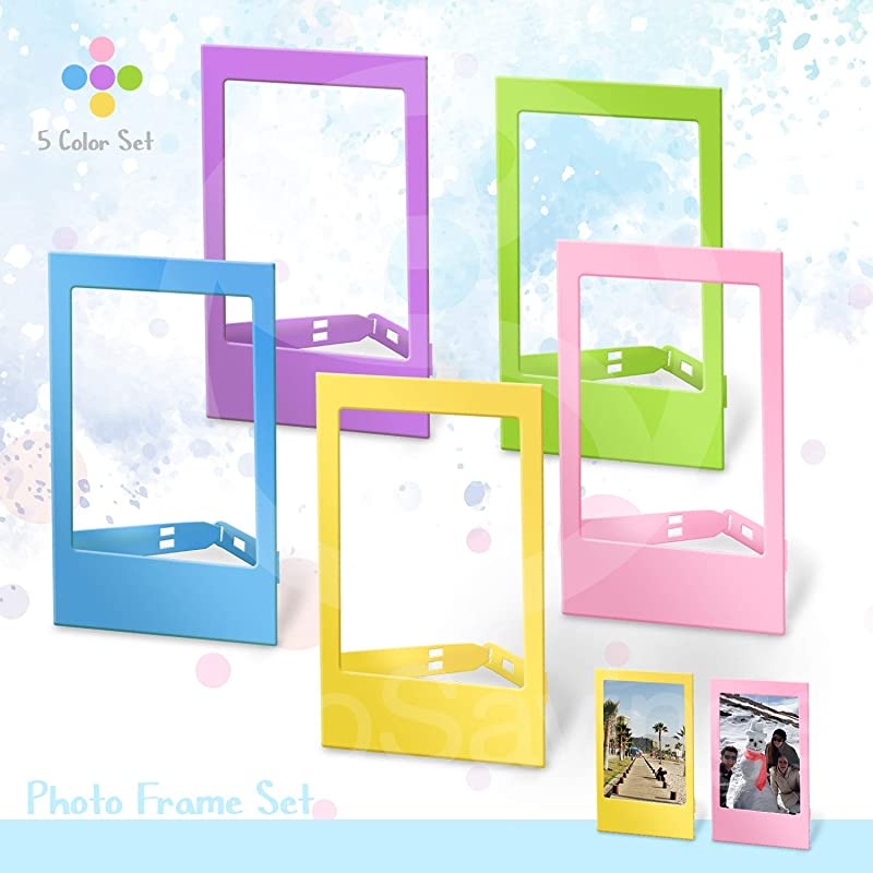 Instax Mini 9 Ice Blue 13 Piece Accessory Bundle Includes Camera Case with Strap Selfie Lens Photo Album Decorative Stickers Colorful Frames and a Whole Lot More