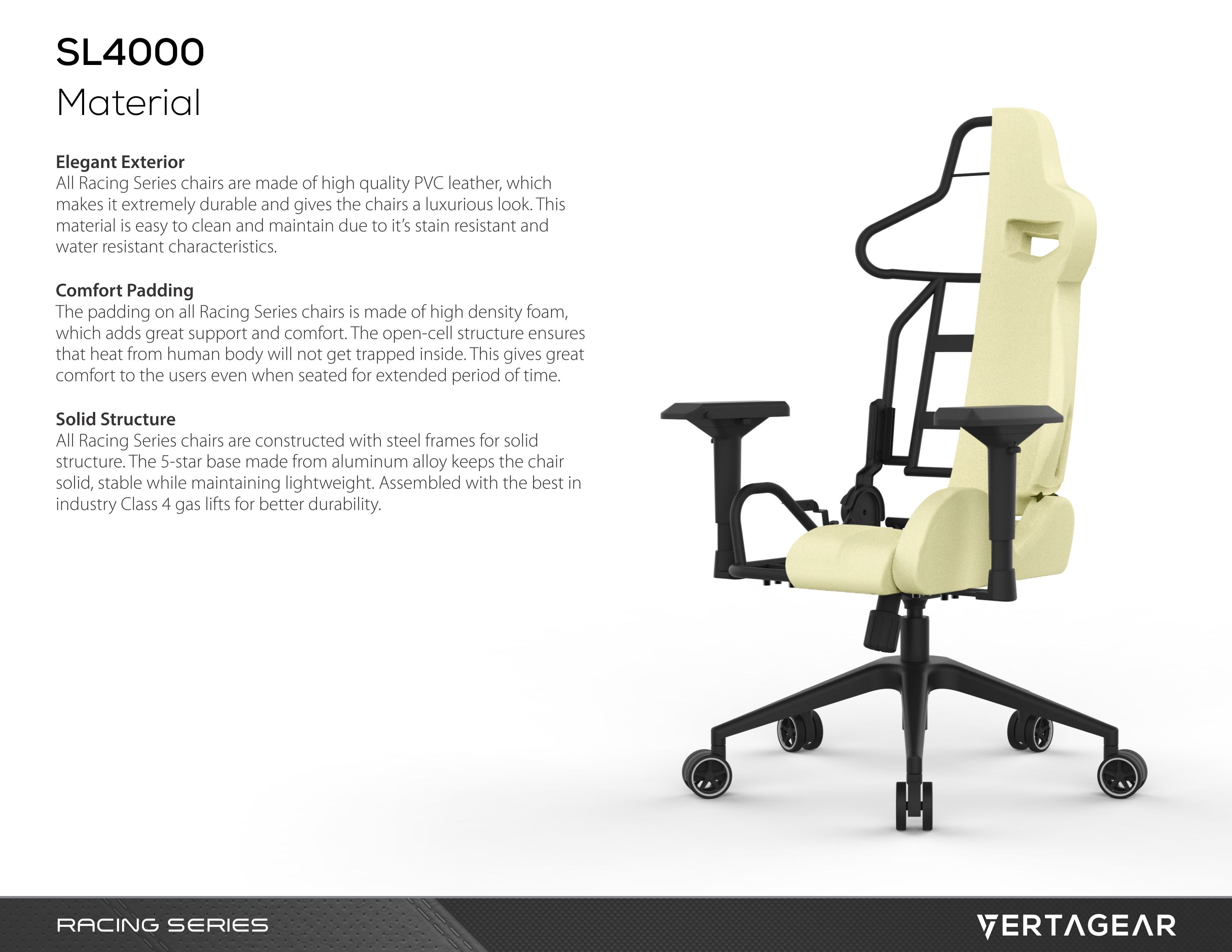 Vertagear S-Line SL4000 Racing Series Gaming Office Chair - Black/Blue (Rev. 2)