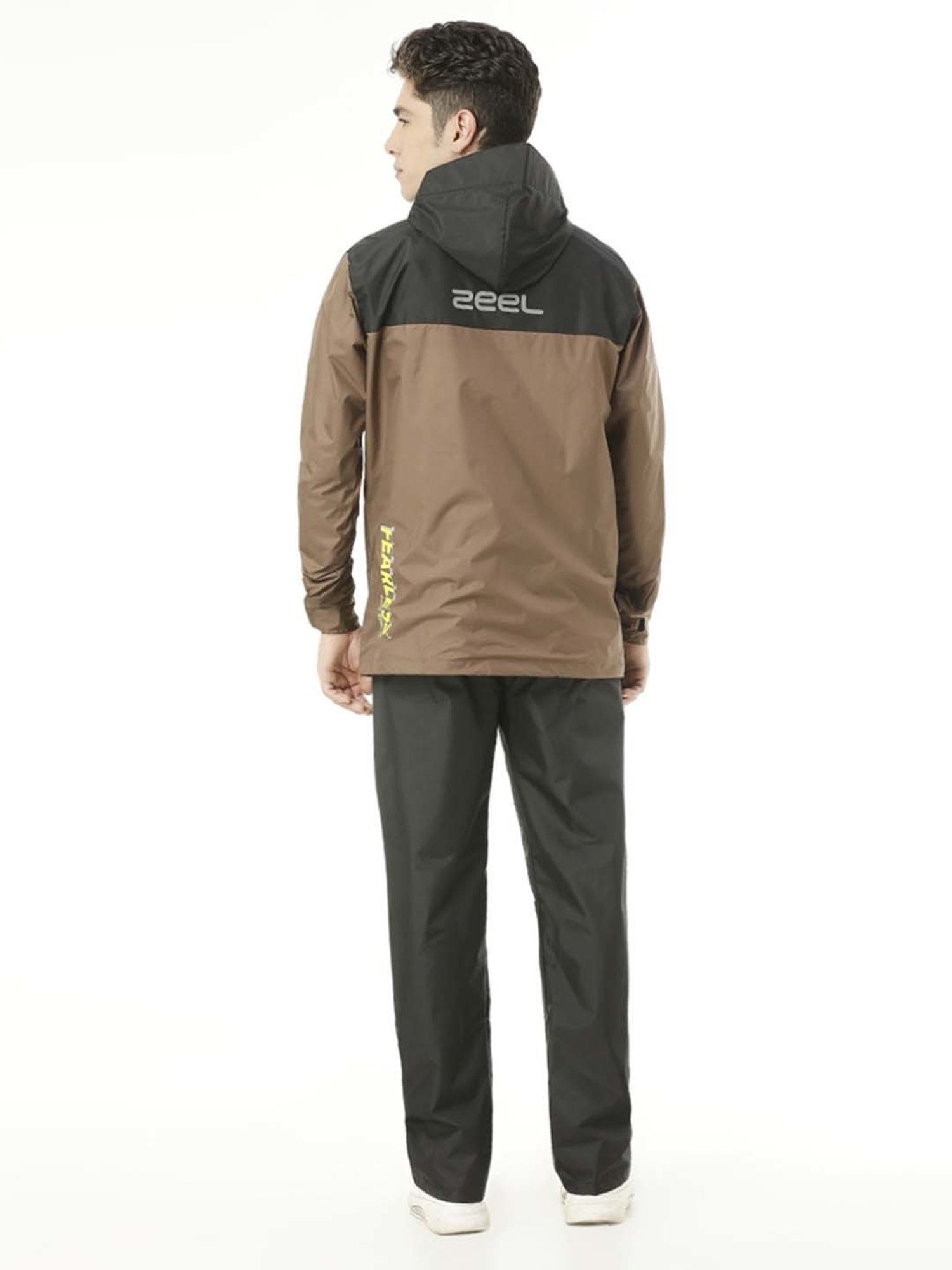 Zeel Black & Olive Raincoat Set