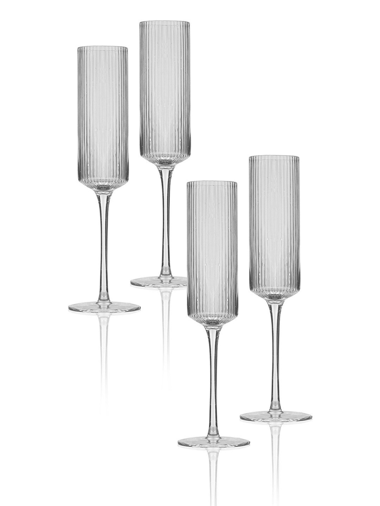 Mikasa Julie Transparent Glass Flute Glass (0.266 L) - Set of 4