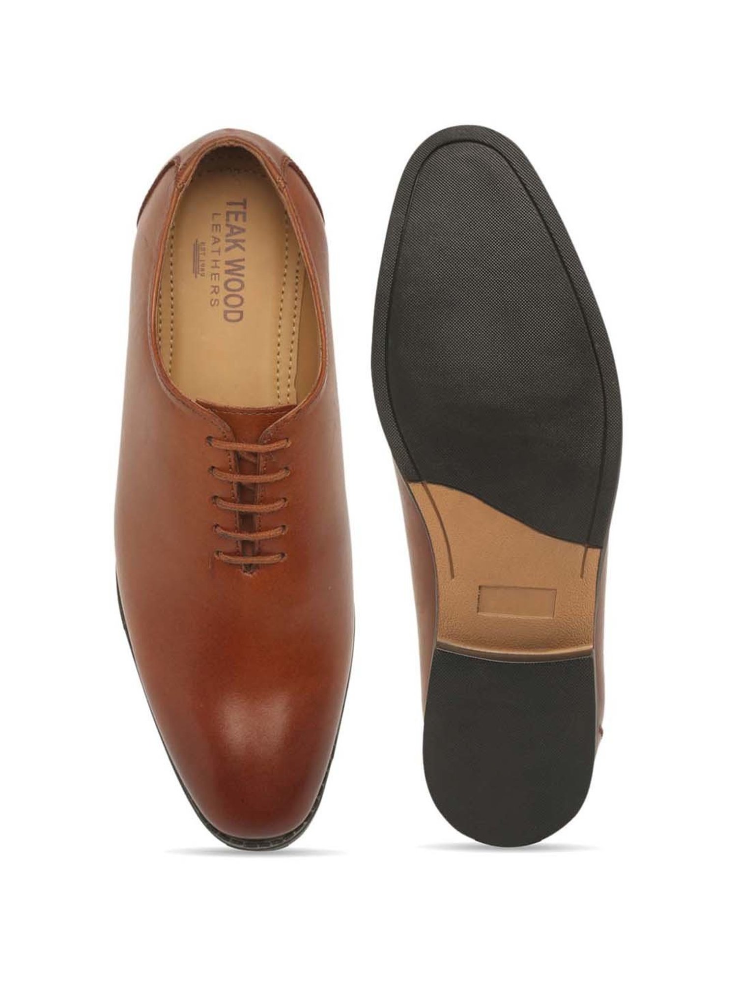 Teakwood Leathers Men's Tan Oxford Shoes