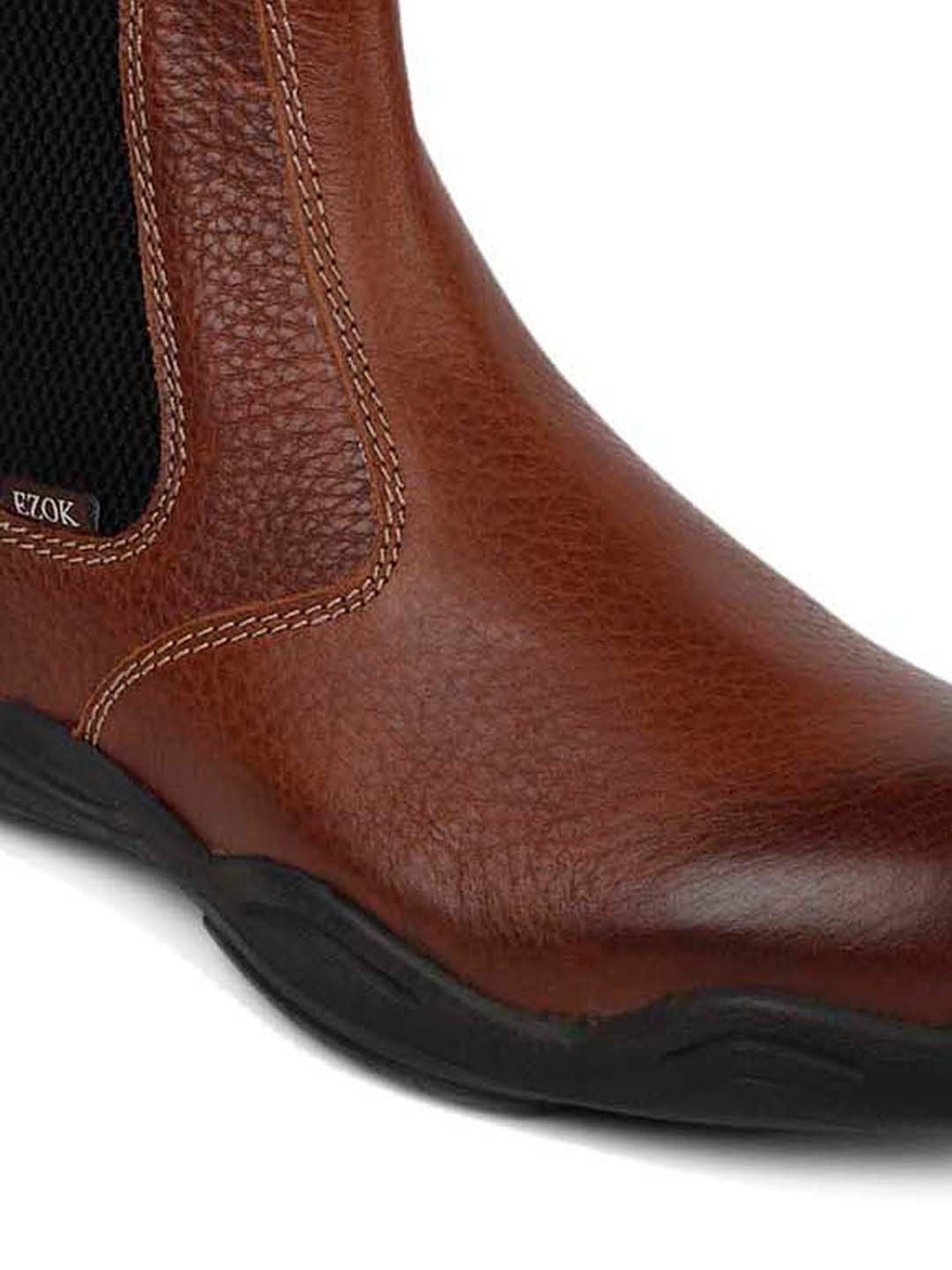 EZOK Men's Tan Chelsea Boots