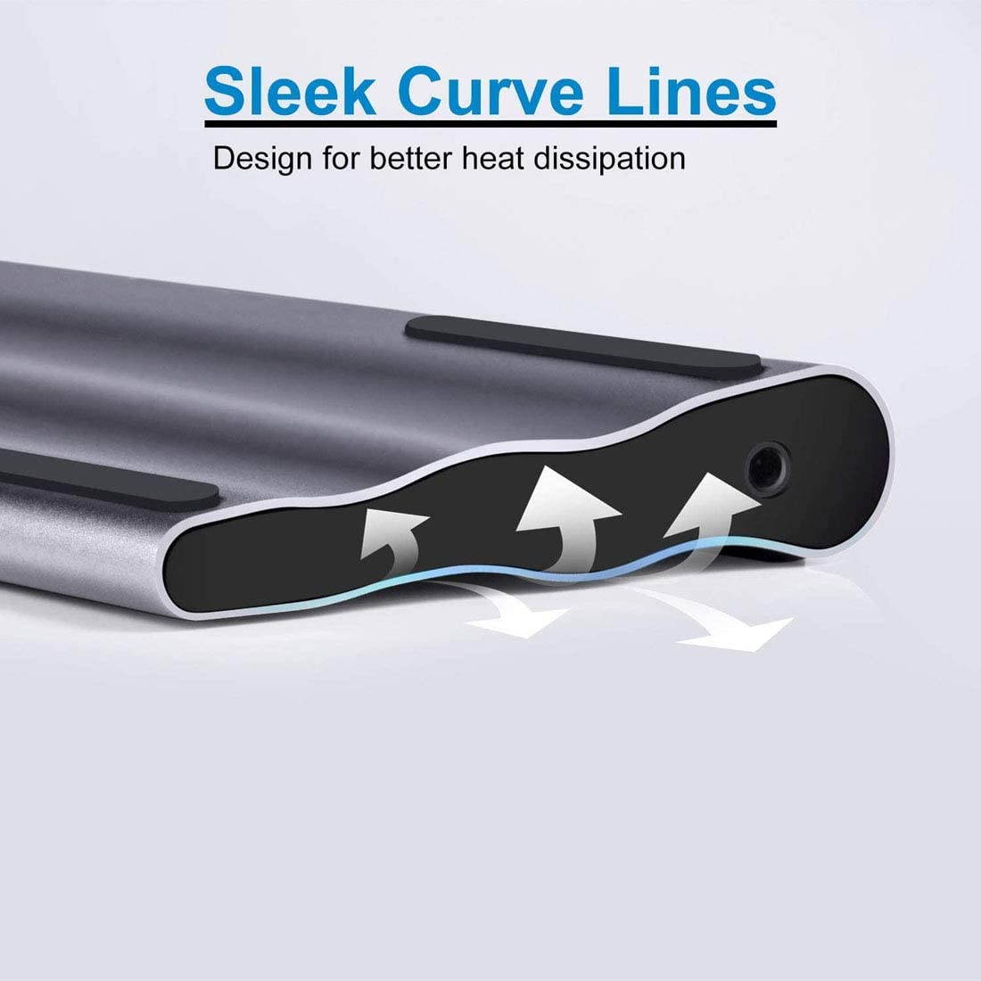 USB C Hub, 10 in 1 Multiport Adapter, 4K HDMI, VGA, Gigabit Ethernet RJ45, Type C PD, USB 3.0 Ports, SD/TF Card Reader for MacBook Pro, XPS 15, Surface Go, Laptops