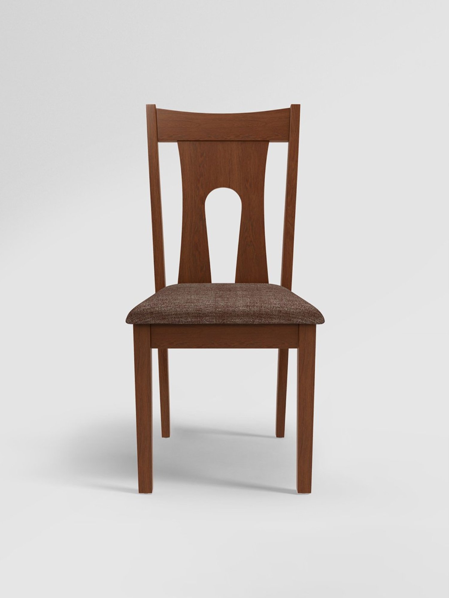 Godrej Interio Honey Brown Wood Dining Chair (Set of 2)