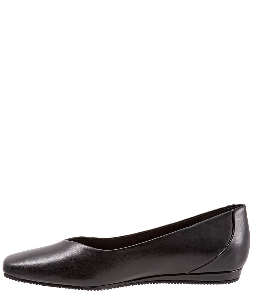 SoftWalk Vellore Leather Square Toe Flats