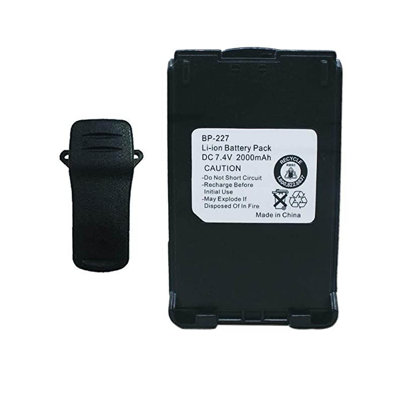 Battery for ICOM IC-F50 IC-F50V IC-F51V IC-M87 IC-M88 IC-E85 IC-V85 Li-ion Battery with Belt Clip 2000mAh