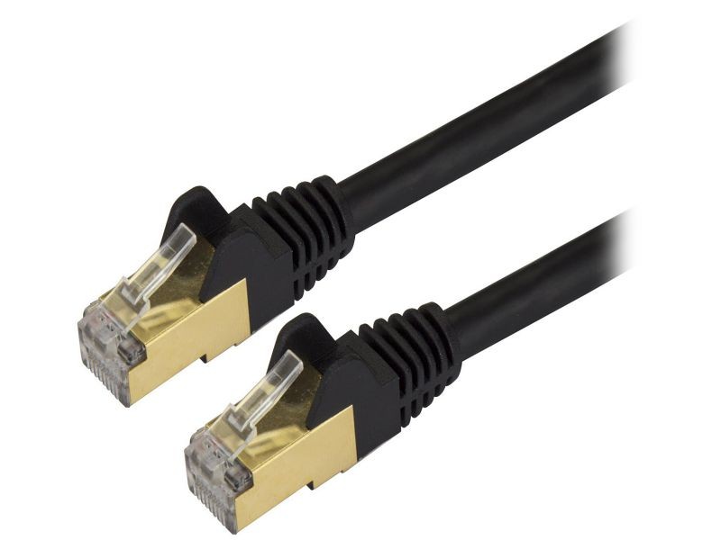 StarTech C6ASPAT6BK StarTech.com Cat6a Shielded Patch Cable - 6 ft. - Black - Snagless RJ45 Cable - Ethernet Cord - Cat 6a Cable