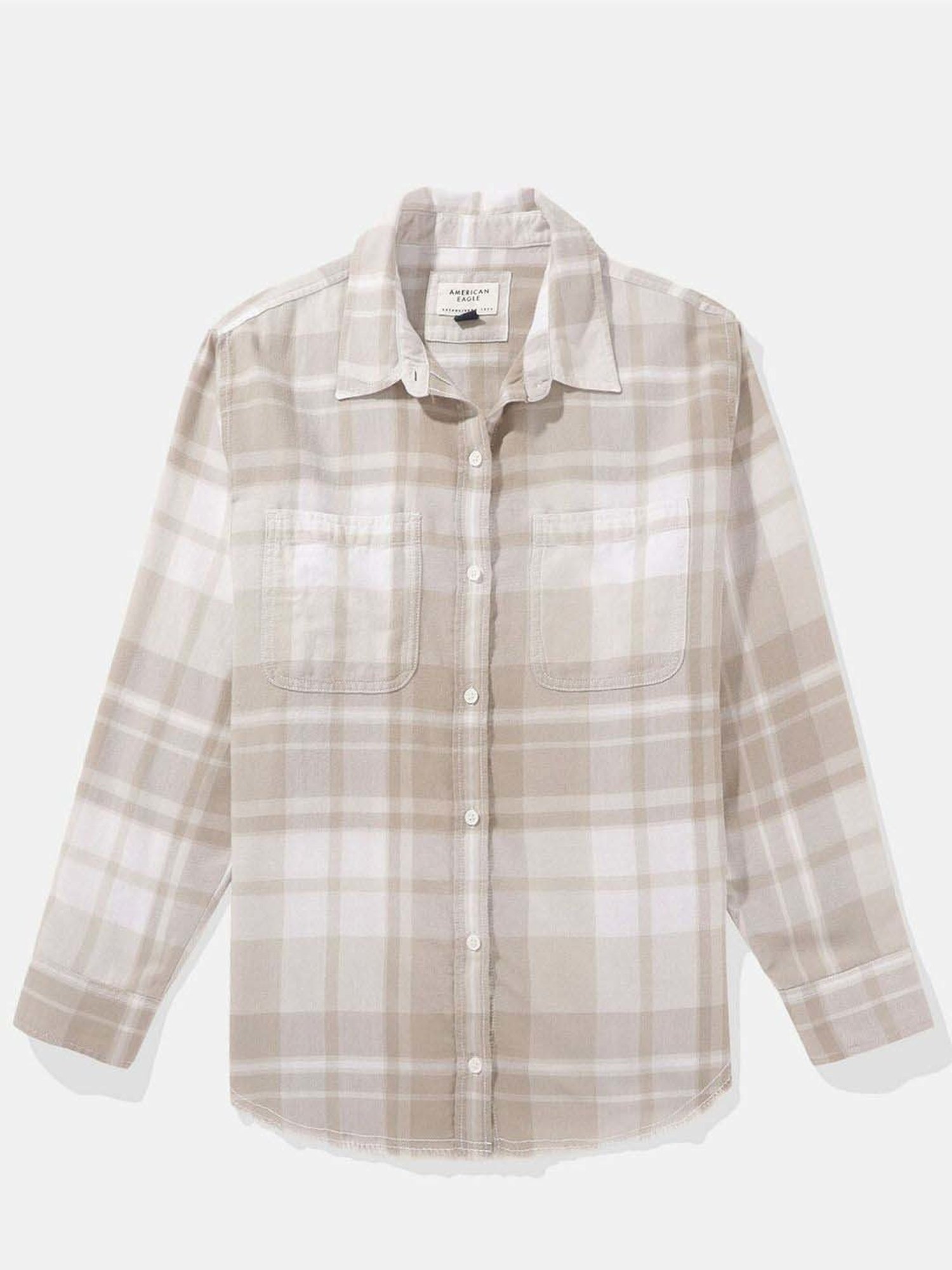American Eagle Outfitters Beige Chequered Shirt