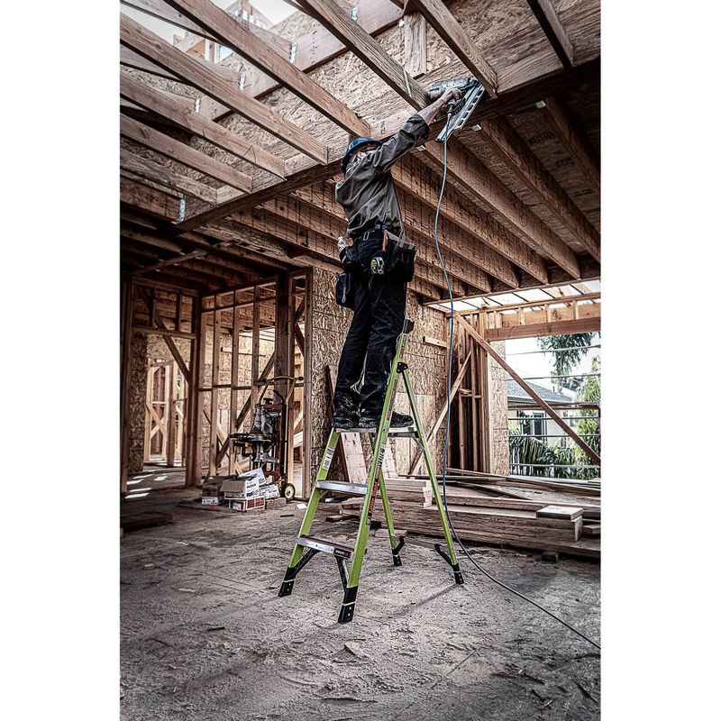 Little Giant Ladder Systems 5' ANSI type IAA 375 lb fiberglass Stepladder Apple Green