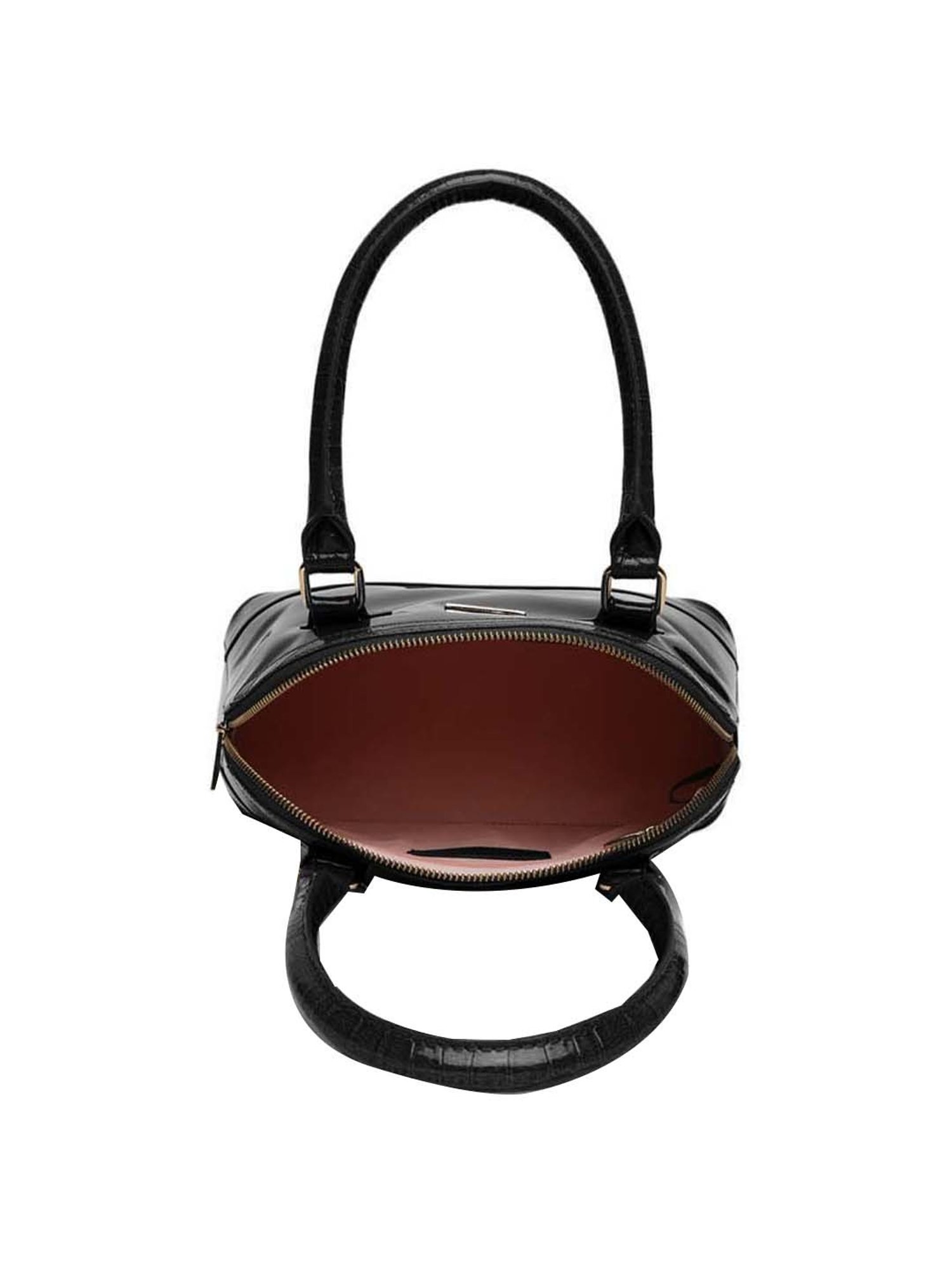 KLEIO Black Solid Medium Handbag