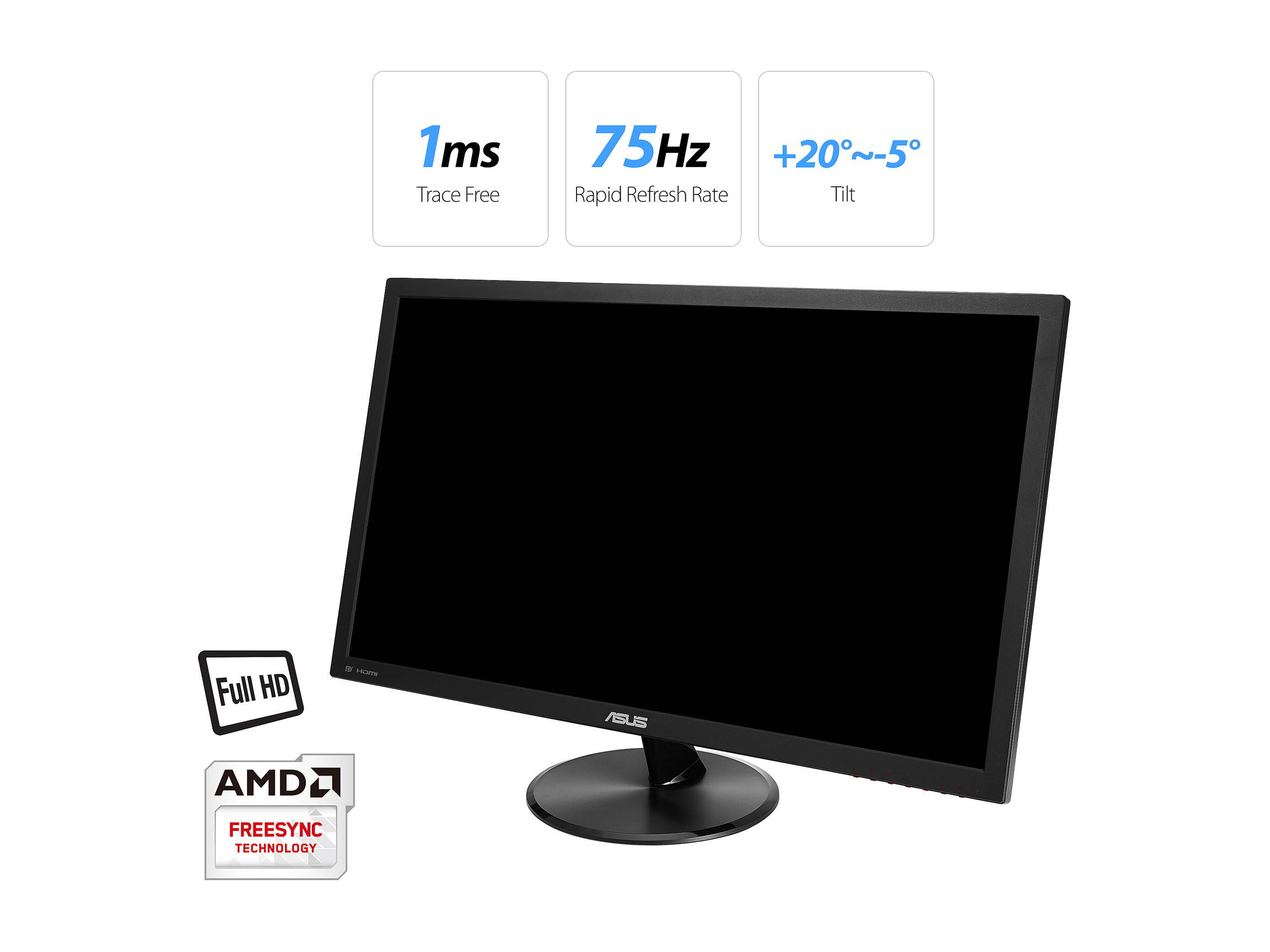 ASUS VP247QG 24" (Actual size 23.6") Full HD 1920 x 1080 1ms DP HDMI VGA Adaptive Sync/FreeSync Eye Care Monitor