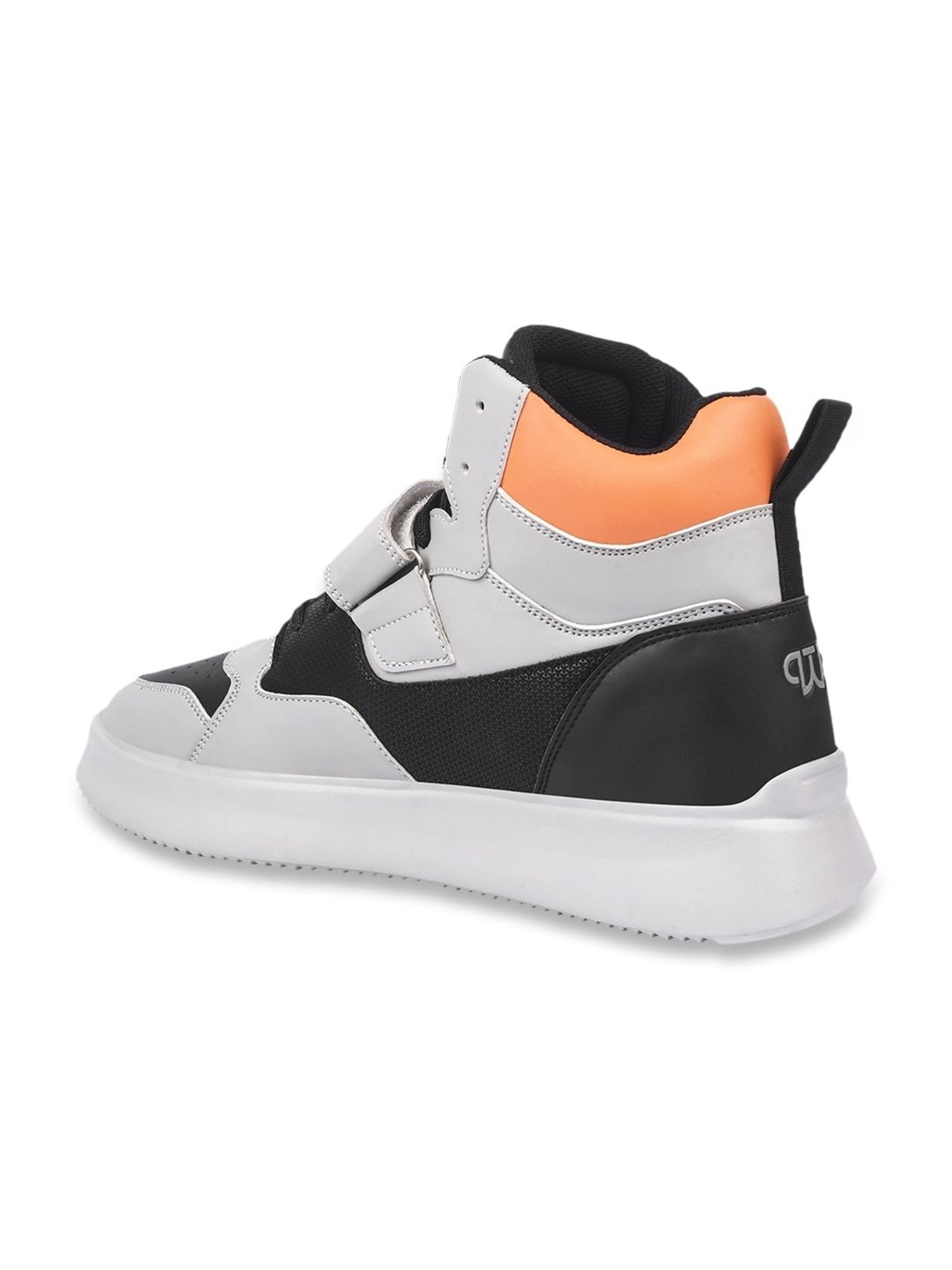 The White Pole Men's Grey Ankle High Sneakers