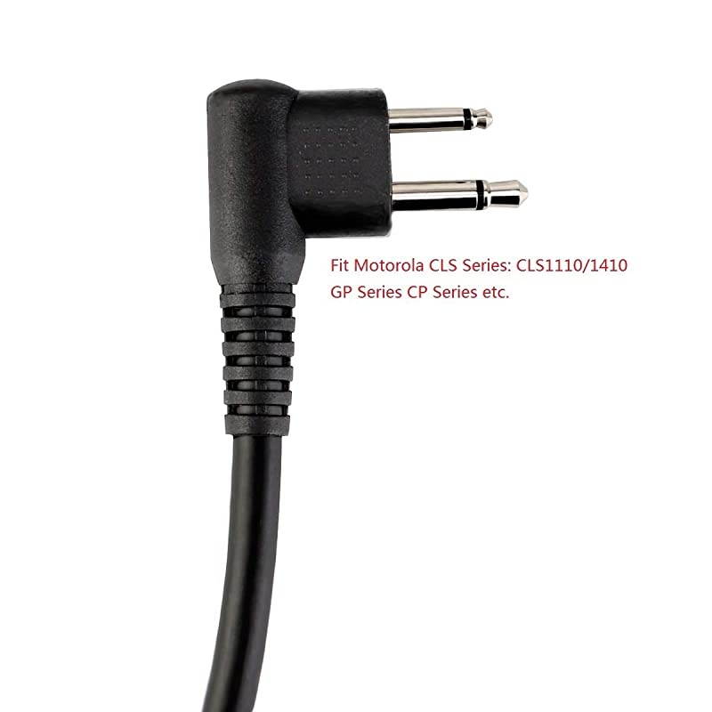 Walkie Talkie Mic Waterproof 35mm Audio Jack Shoulder Speaker Mic for Motorola CLS1110 CT150 P100 CP200D GP2000 RMV2080 2 Way Radios 2 Pack