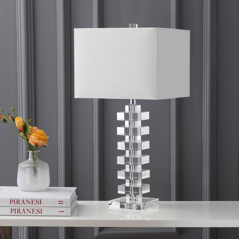 28" Crystal June Table Lamp (Includes LED Light Bulb) Clear - JONATHAN Y