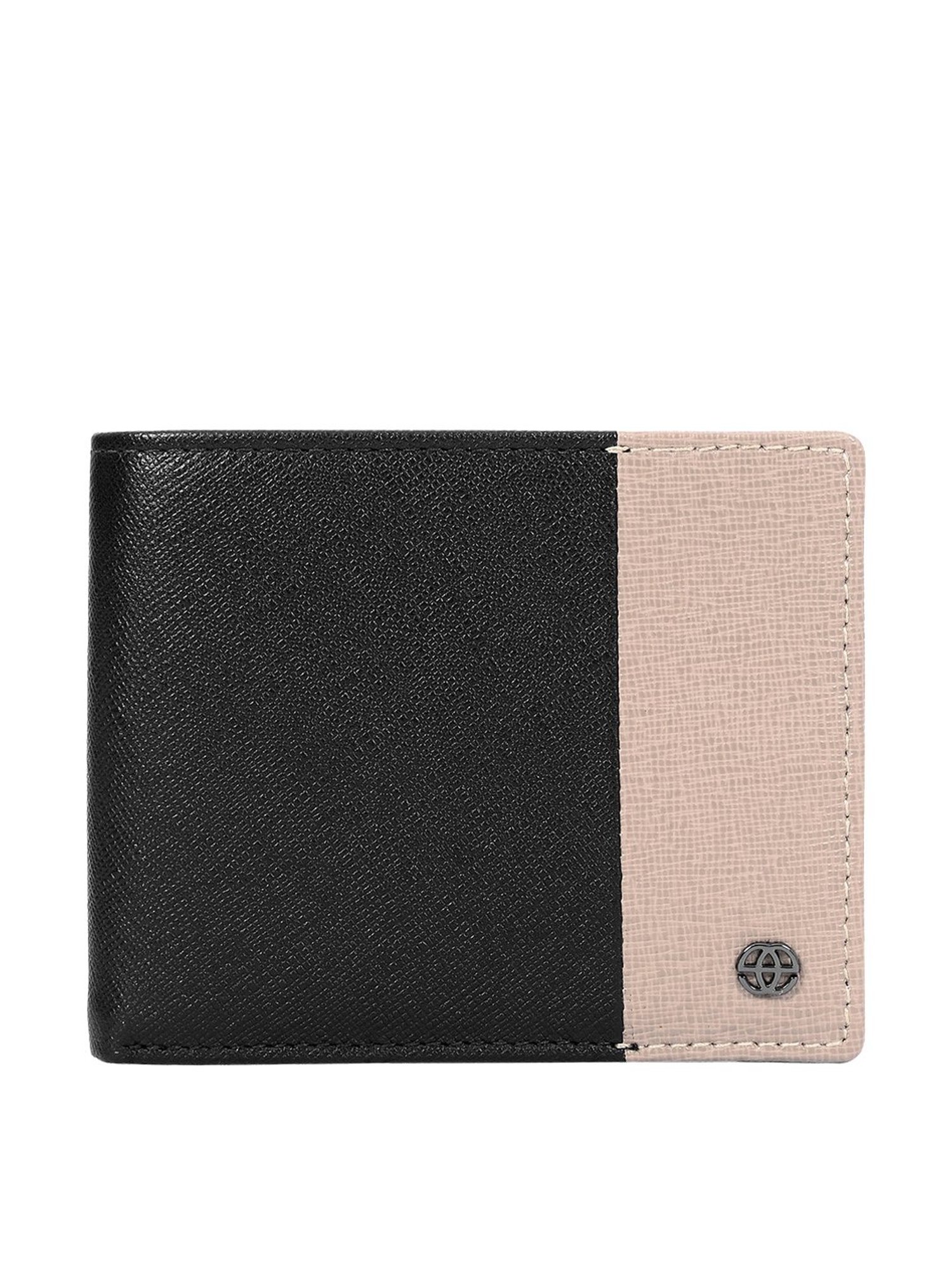 Eske Black Textured Bi-Fold Wallet for Men