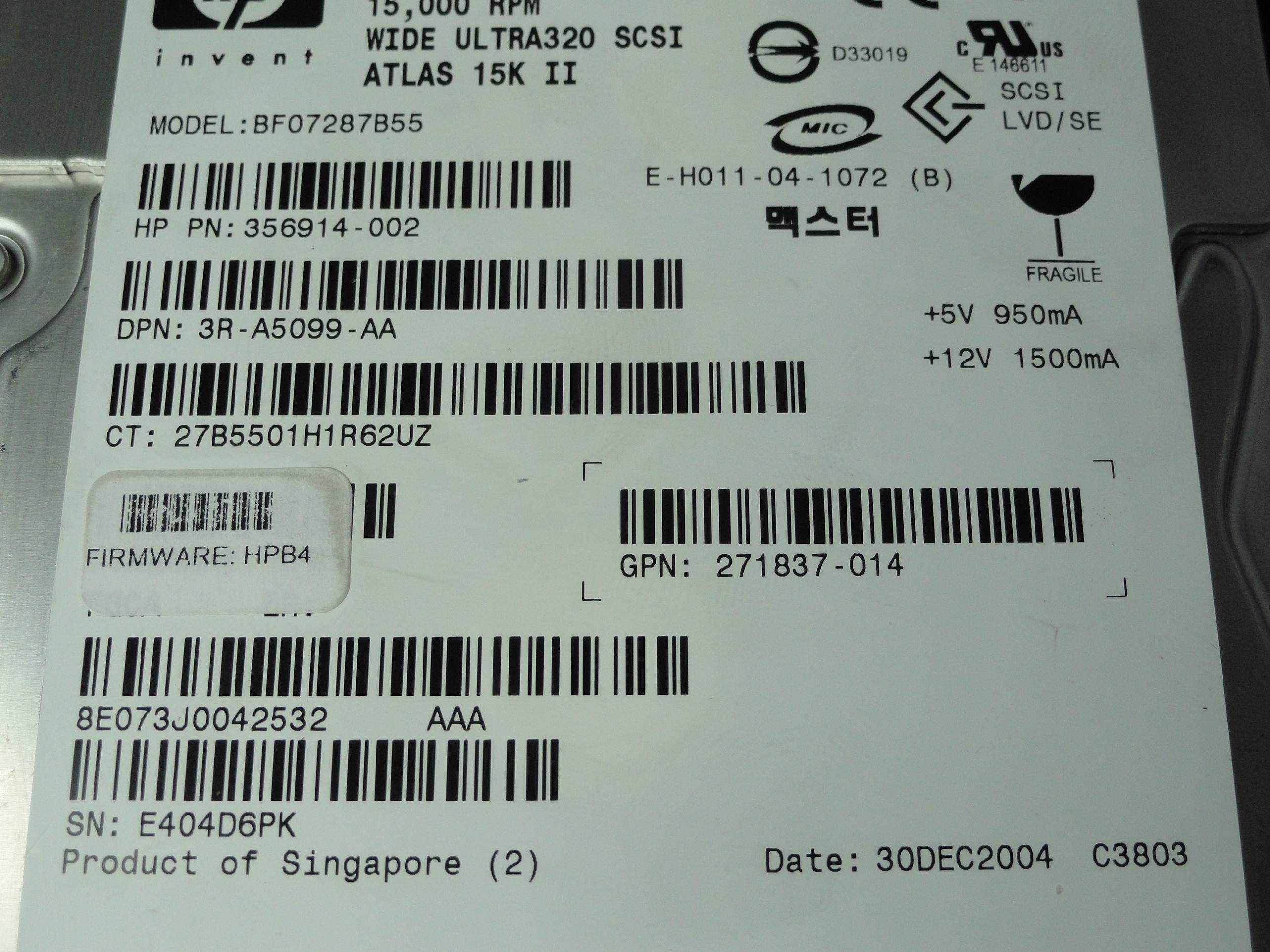 Maxtor 8E073J0 Atlas 73.50 GB Hard Drive - SCSI (Ultra320 SCSI)