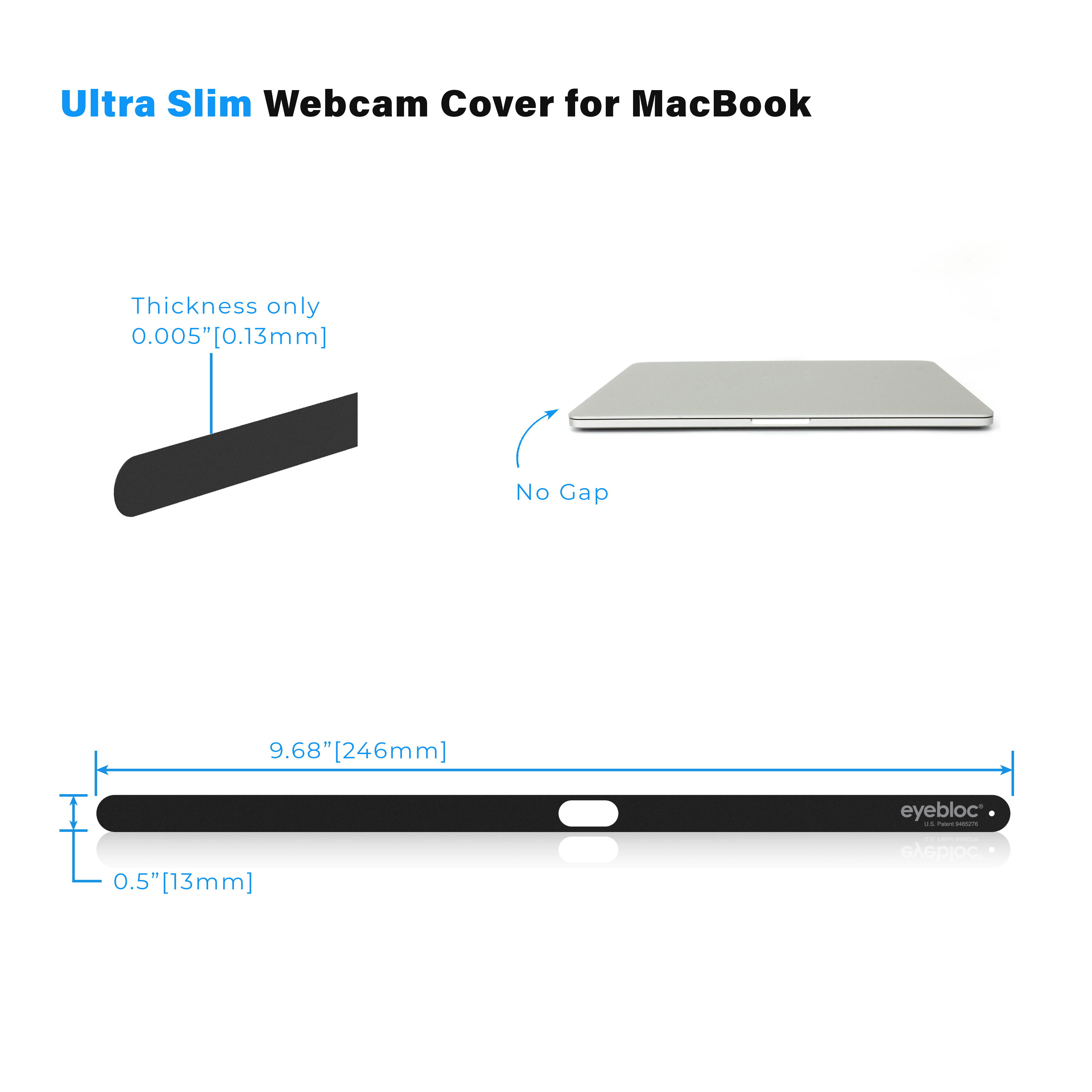 Eyebloc Webcam Cover for MacBook & MacBook Pro &ndash; Patented Magnetic Slider Design for Award-Winning and Stylish Protection (1 Pack) - Sprinkles