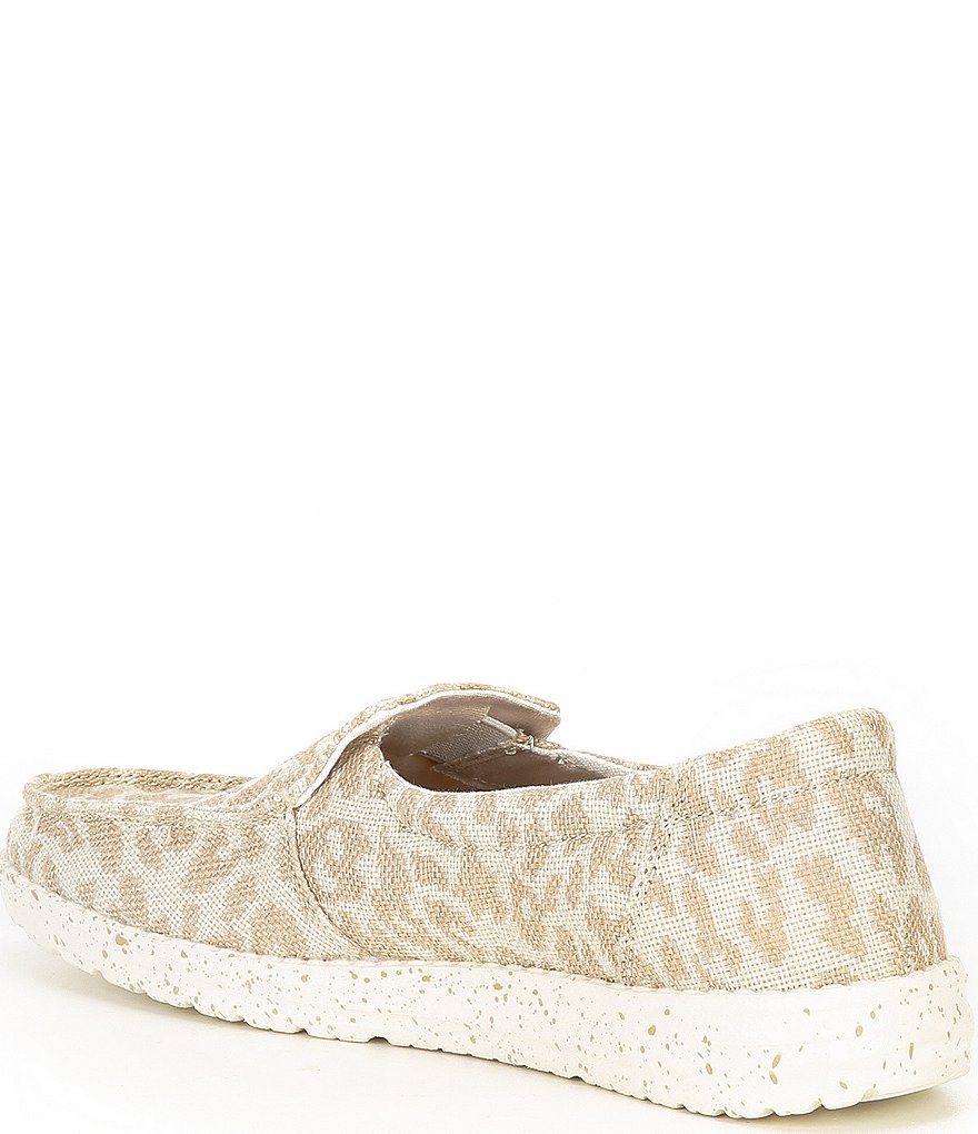 Hey Dude Women's Misty Woven Cheetah Print Washable Slip-Ons