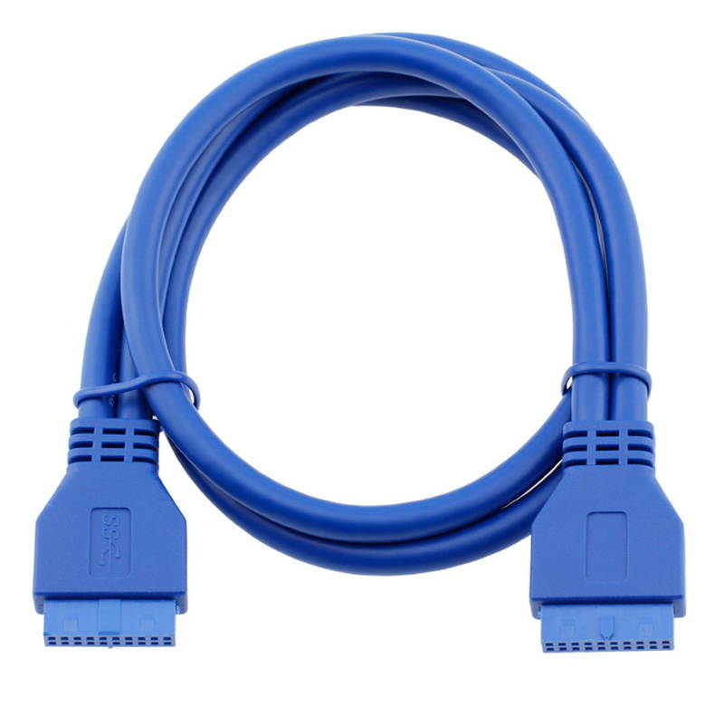 USB 3.0 Motherboard 20 Pin Header Extension Adapter Cable, USB 20-pin Connector Female to Female USB3 Extender Cable-1.64FT