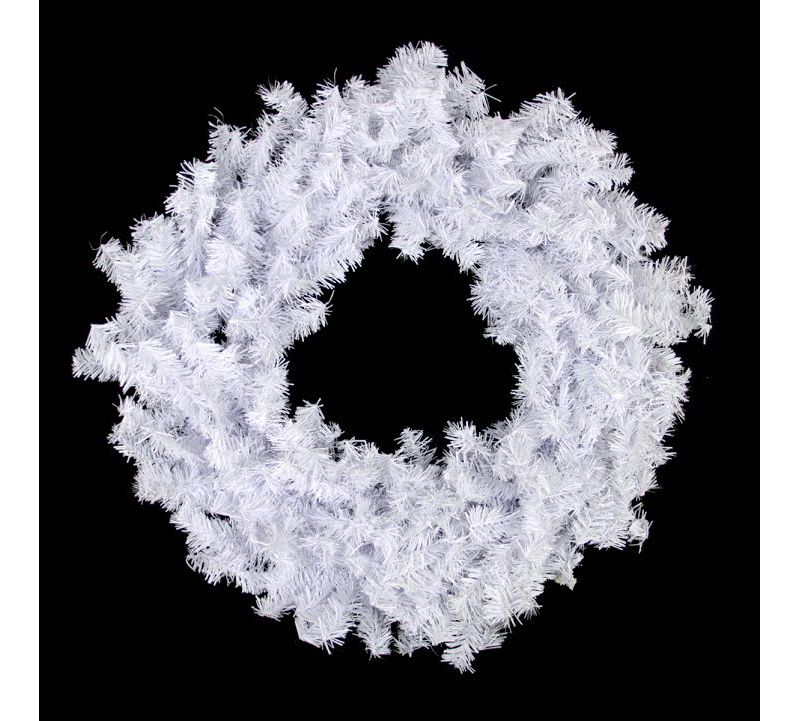 Darice 30" White Canadian Pine Artificial Christmas Wreath - Unlit